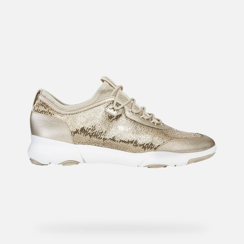 Glamurosas y revolucionarias zapatillas Geox oro linea Nébula X Donna.