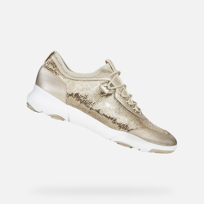 Glamurosas y revolucionarias zapatillas Geox oro linea Nébula X Donna.