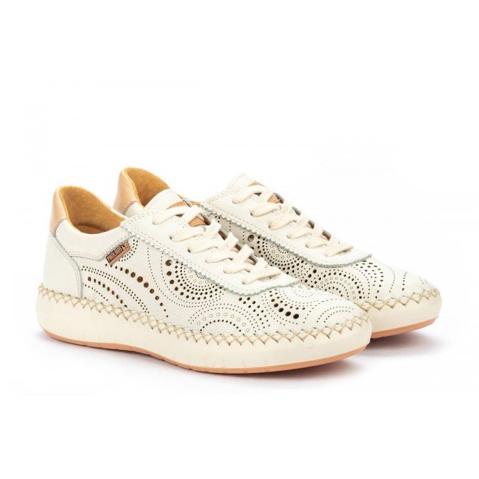 Zapatos deportivos mujer Pikolinos Mesina W6B-6996CL color Blanco Nata