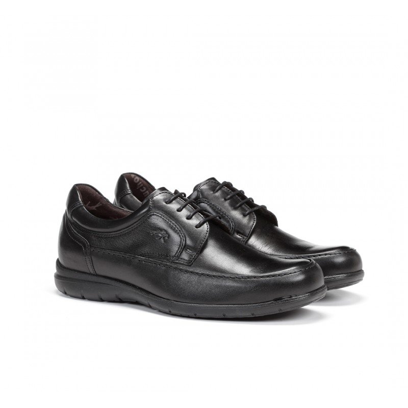 Zapatos con de hombre Fluchos Luca 8498 piel Ave color negro.