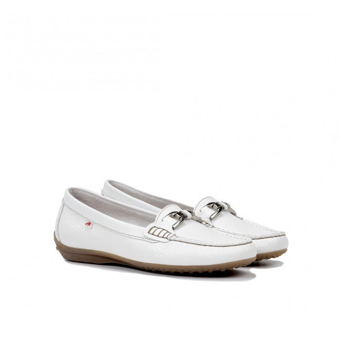Zapatos Mocasines Mujer Fluchos Bruni F0804 Blanco