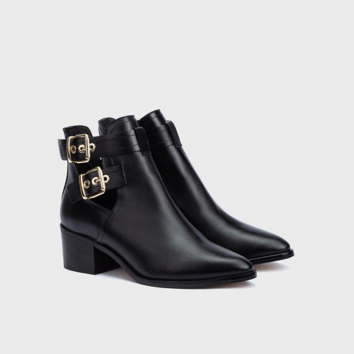 Botines de Mujer Martinelli Zinnia 1531-5974N piel vacuno color negro.