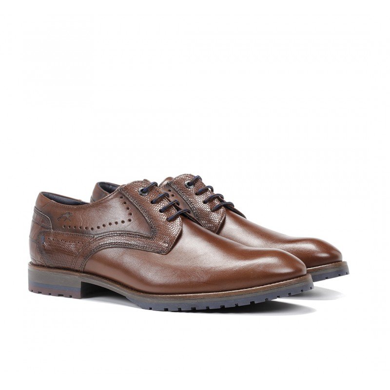 Zapatos de hombre Fluchos Cíclope F0958 de piel brezza color camel.