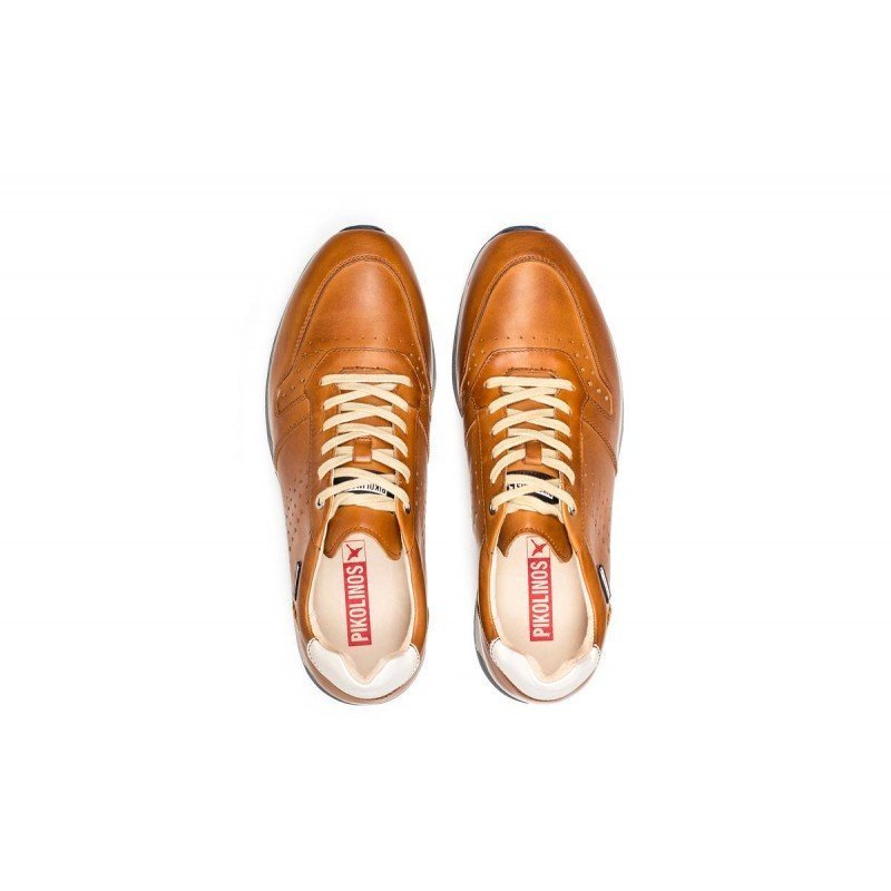 Zapatos deportivos piel hombre Pikolinos Cambil M5N-6259 color brandy.