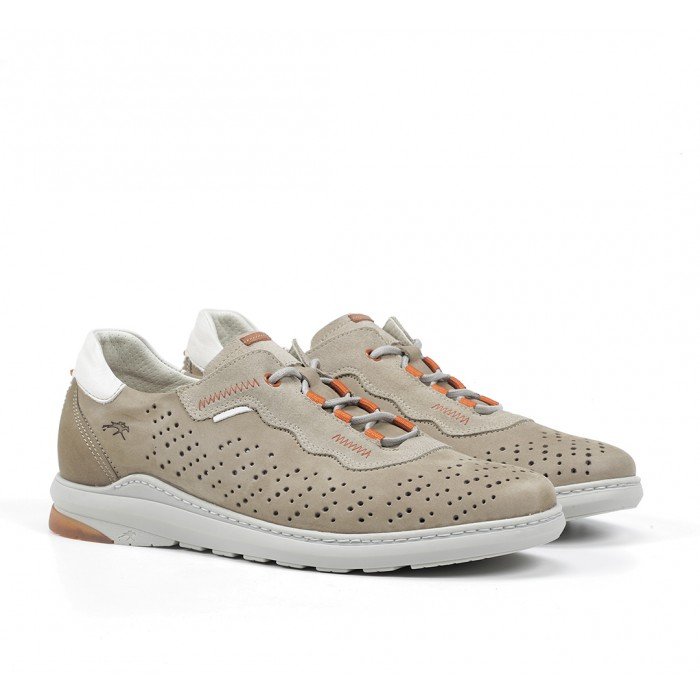 Zapatos de hombre Fluchos Jack F1160 de piel delbuck color marmota.