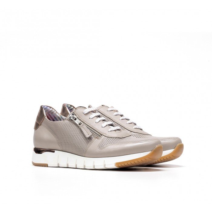 Zapatos de mujer Dorking by Fluchos Jazz D8527 piel honey color lino.