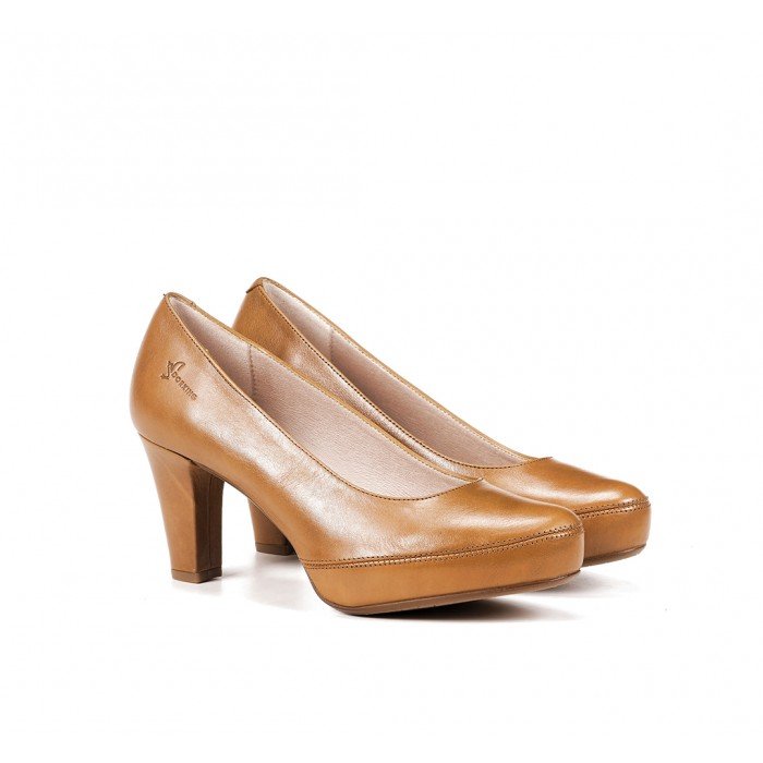 Zapatos Mujer Salón Dorking Blesa D5794 Cognac