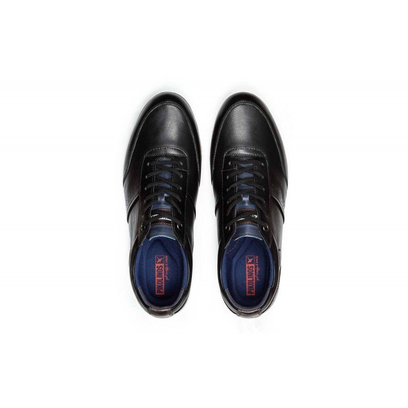 Zapatos casuales de hombre Pikolinos Alarcón M9T-6126 piel negro..