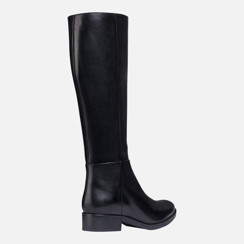 Botas Felicity de mujer piel suave negro y cierre