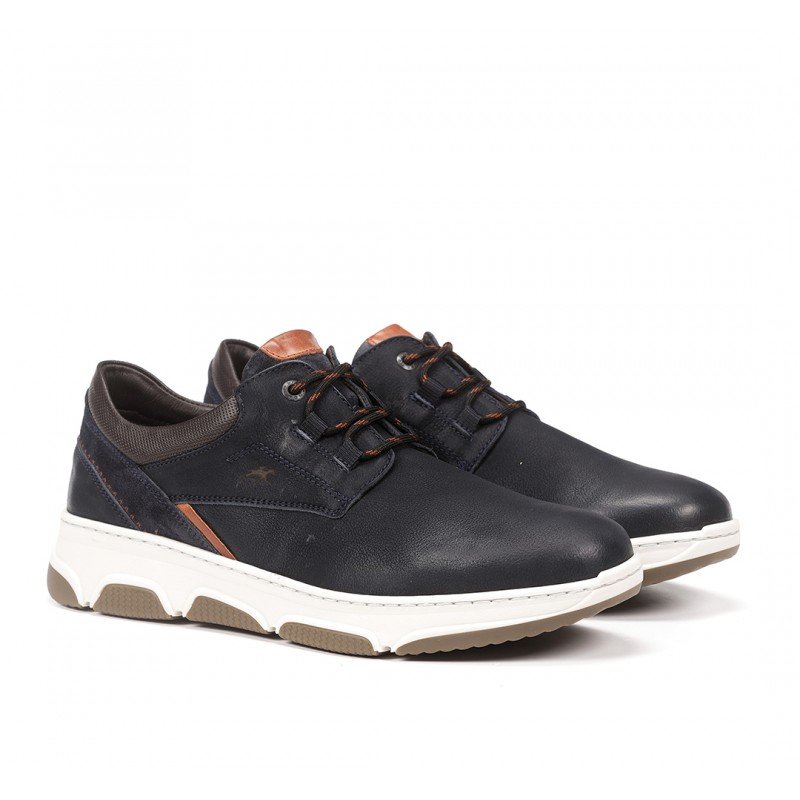 Zapatos deportivos hombre Fluchos Bonny F1345 piel kansas color marino