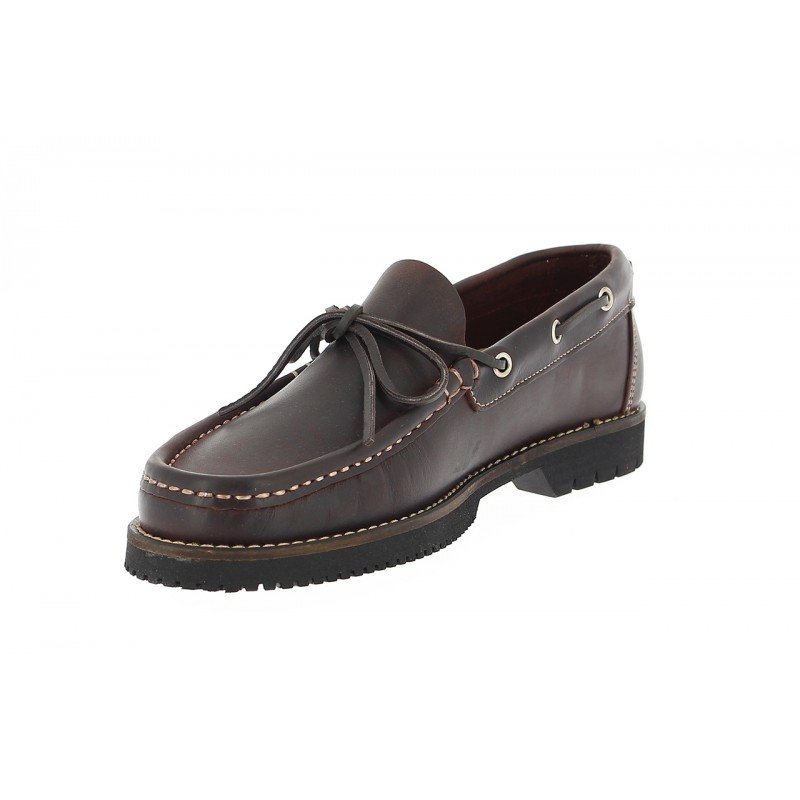 Zapatos náuticos de hombre Fluchos Tanvi 156 de engrasado marrón.