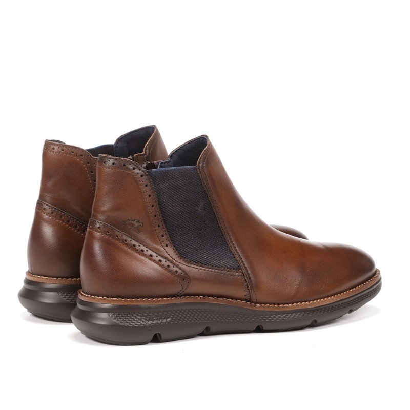 Cómodas botas de hombre Fluchos William F1354 piel habana color camel.