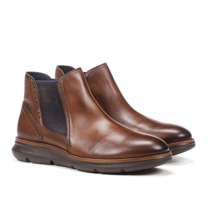 Cómodas botas de hombre Fluchos William F1354 piel habana color camel.