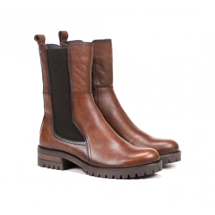 Botines Mujer Dorking Walking D8647 Cuero