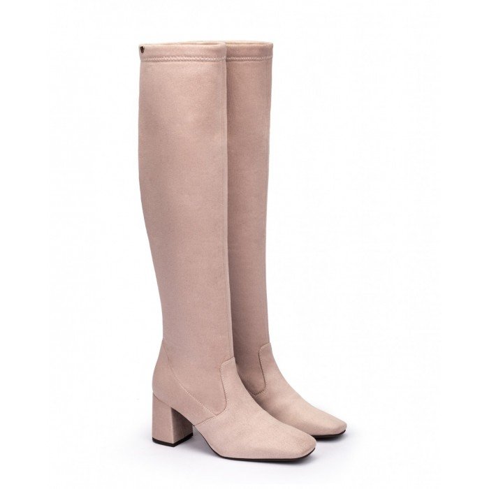 Botas altas Pedro Miralles San Luis 29443 piel antes strech color nude
