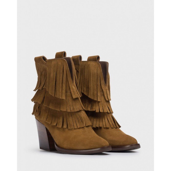 Botines Mujer Wonders Montana M-4806 Arena