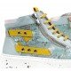 Botines Mujer Dorking Trozos D8752 Azul