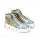 Botines Mujer Dorking Trozos D8752 Azul