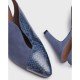 Zapatos Tacón Mujer Wonders Paz M-4224 Azul