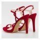 Sandalias Tacón Mujer Lodi Cannes Rojo