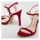 Sandalias Tacón Mujer Lodi Cannes Rojo
