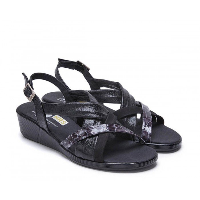 Sandalias Mujer 24 Hrs 25344 Negro