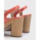 Sandalias Tacón Mujer Wonders L-9163 Coral