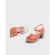 Sandalias Tacón Mujer Wonders L-9163 Coral
