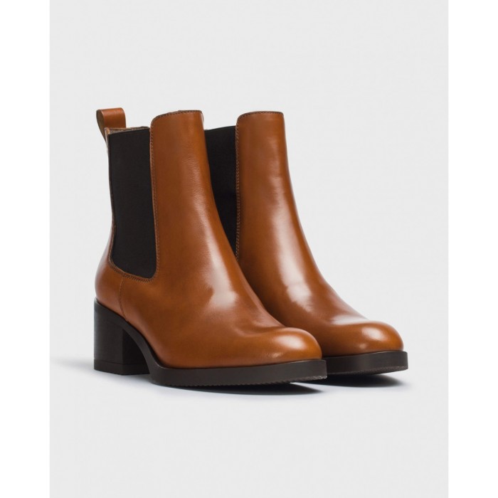 Botines Mujer Wonders Yani G-6207 Coñac