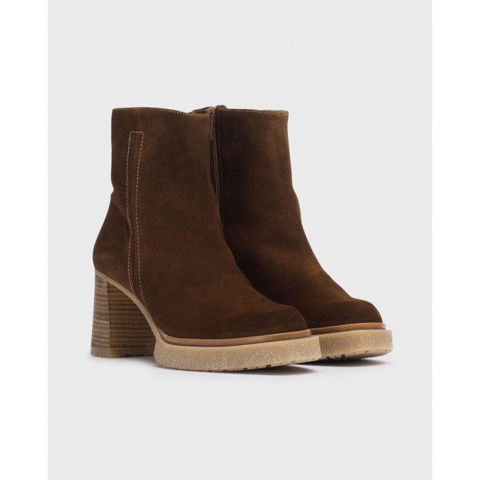Botines Mujer Wonders Miera H-5203 Capuccino