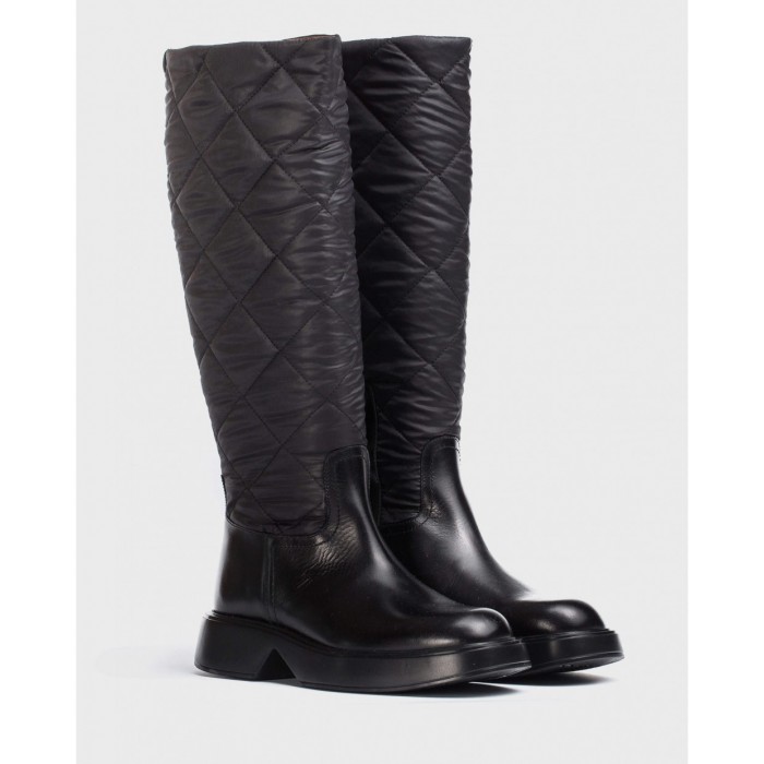 Botas Altas Mujer Wonders Velar B-8202 Negro