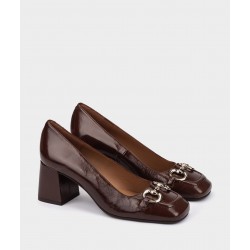 Zapatos Tacón Mujer Pedro Miralles Morlet 24607 Charol Marrón