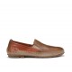 Mocasines Hombre Fluchos Dorian F1178 Cuero / Naranja