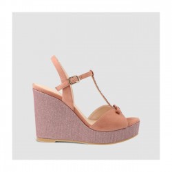 Sandalias Cuña Lodi Yodol Rosa