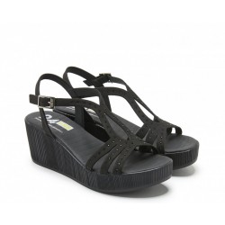 Sandalias Mujer 24 Hrs 25714 Negro