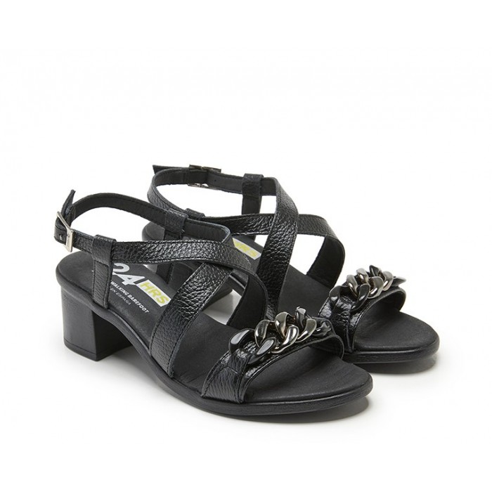 Sandalias Mujer 24 Hrs 25682 Negro