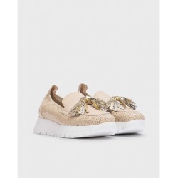 Mocasines Mujer Wonders Hino A-2445 Beige