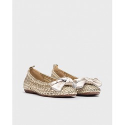Bailarinas Mujer Wonders Bow CH-1001 Oro Platino