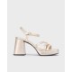 Sandalias Mujer Wonders Love M-5303 Platino