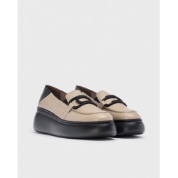 Mocasín Mujer Wonders Nora A-2641 Beige
