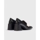 Mocasín Tacón Mujer Wonders Fiodor H-4351 Negro