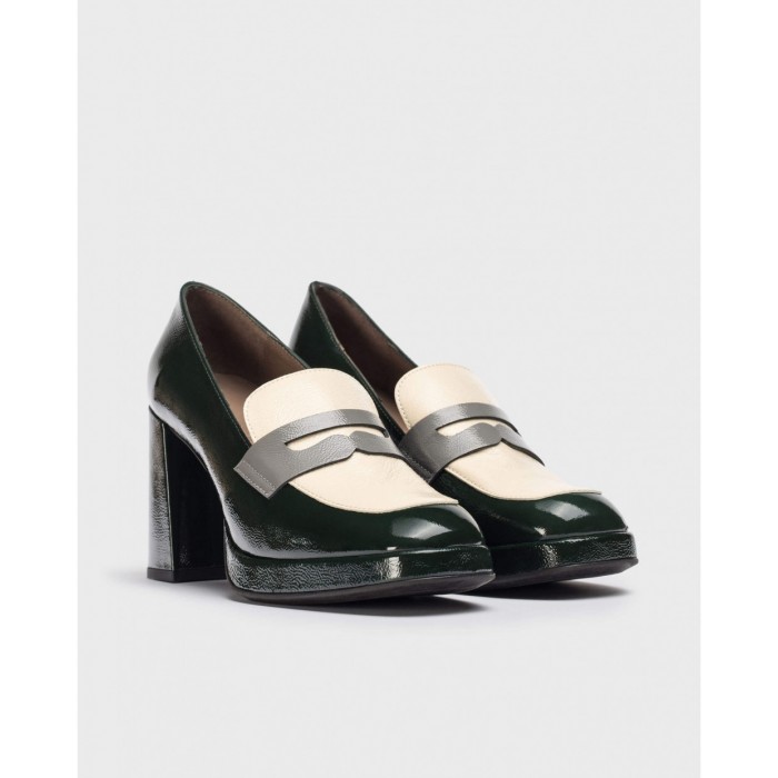 Zapatos Tacón Mujer Wonders Clark H-5925 Verde