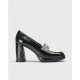 Zapatos Tacón Mujer Wonders Clark H-5925 Verde