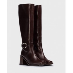 Botas Altas Mujer Wonders Mati L-1203 Marrón