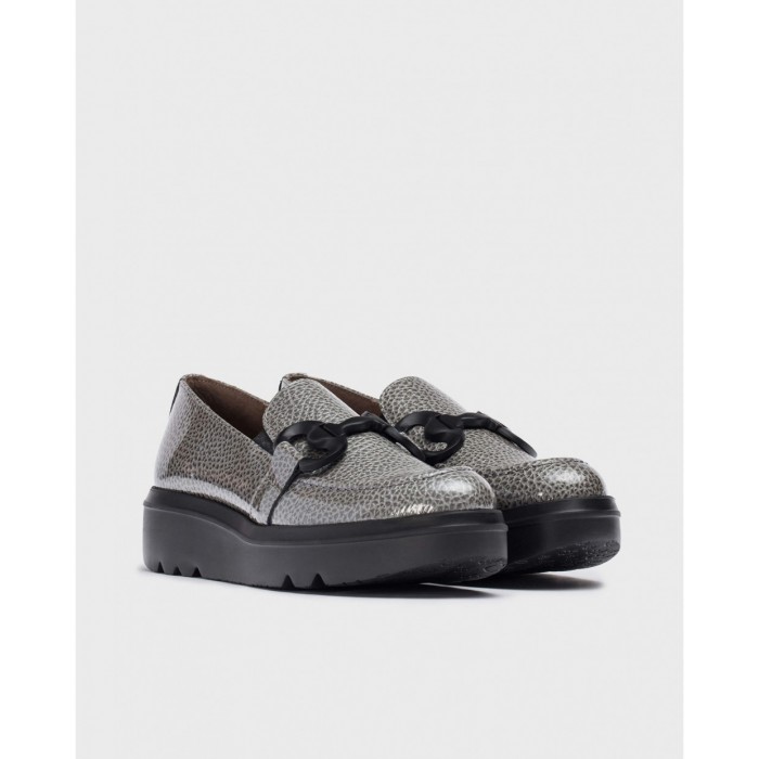 Mocasín Mujer Wonders Mira A-2821 Gris