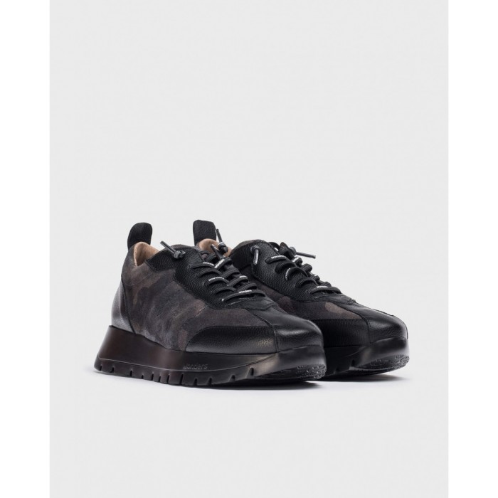 Deportivos Mujer Wonders Supra A-2431 Negro Estampado
