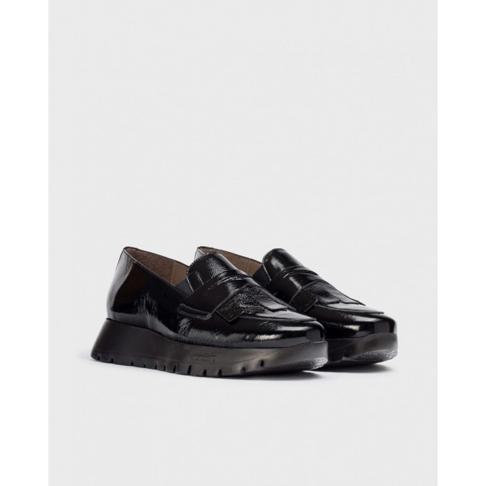 Mocasines Mujer Wonders Materia A-2454 Negro