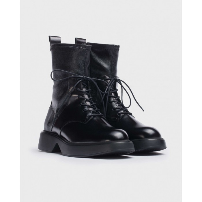 Botines Mujer Wonders Silver B-8223 Negro