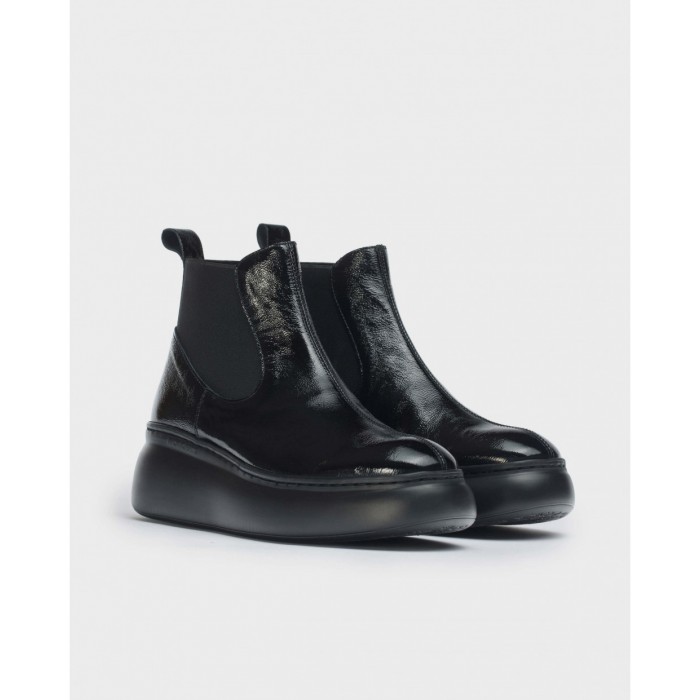 Botines Planos Mujer Wonders Cher A-2604 Negro