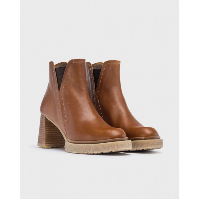 Botines Mujer Wonders Miera H-5214 Cuero